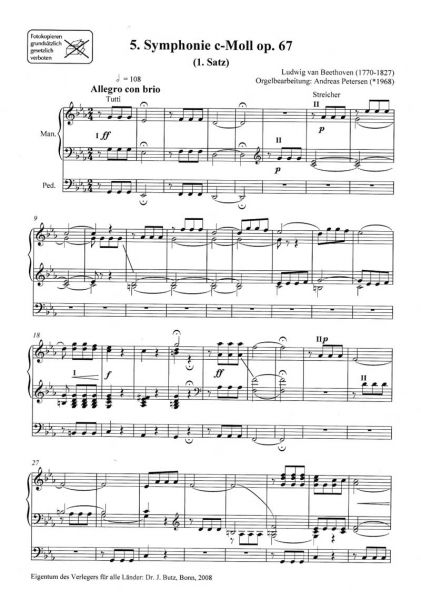 1. Satz aus Beethovens 5. Symphonie